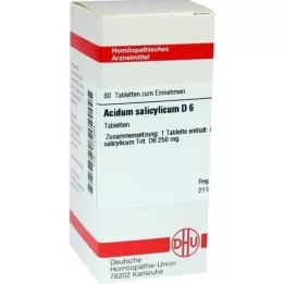 ACIDUM SALICYLICUM D 6 tabletti, 80 tk