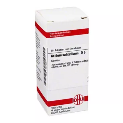 ACIDUM SALICYLICUM D 6 tabletti, 80 tk