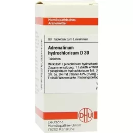 ADRENALINUM HYDROCHLORICUM D 30 tabletti, 80 tk