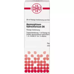 APOMORPHINUM HYDROCHLORICUM D 6 Lahjendus, 20 ml
