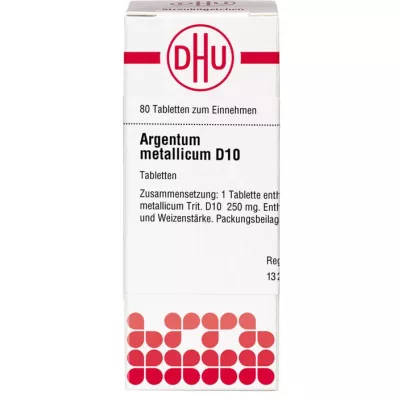 ARGENTUM METALLICUM D 10 tabletti, 80 tk