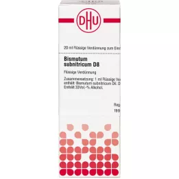 BISMUTUM SUBNITRICUM D 8 lahjendus, 20 ml