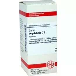 CARBO VEGETABILIS C 5 tabletti, 80 tk