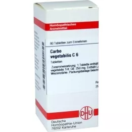 CARBO VEGETABILIS C 6 tabletti, 80 tk