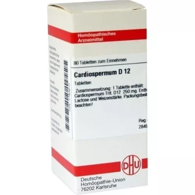 CARDIOSPERMUM D 12 tabletti, 80 tk