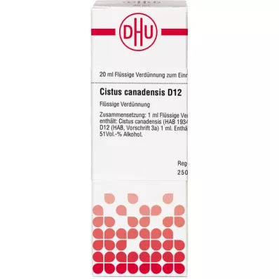 CISTUS CANADENSIS D 12 Lahjendus, 20 ml