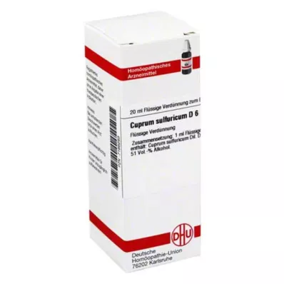 DHU Cuprum sulfuricum D 6 Lahjendus, 20 ml DHU Cuprum sulfuricum D 6 Lahjendus, 20 ml