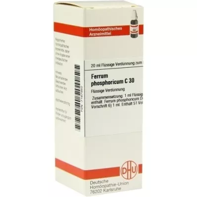 FERRUM PHOSPHORICUM C 30 lahjendus, 20 ml