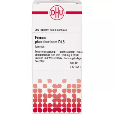 FERRUM PHOSPHORICUM D 15 tabletti, 200 tk