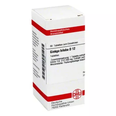 DHU Ginkgo biloba D 12 tabletti, 80 tk