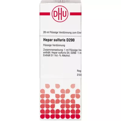 HEPAR SULFURIS D 200 lahjendus, 20 ml