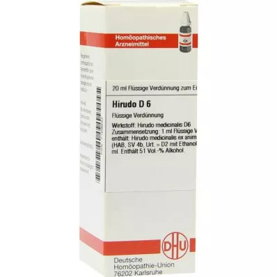 DHU Hirudo D 6 Lahjendus, 20 ml