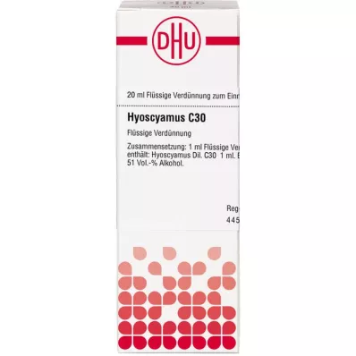 HYOSCYAMUS C 30 lahjendus, 20 ml