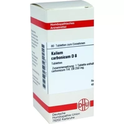 KALIUM CARBONICUM D 8 tabletti, 80 tk