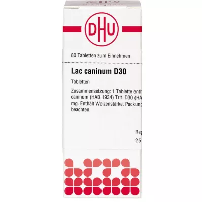 LAC CANINUM D 30 tabletti, 80 tk