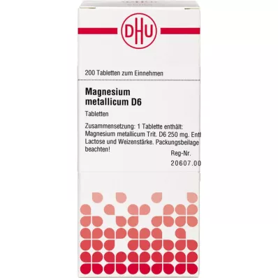 MAGNESIUM METALLICUM D 6 tabletti, 200 tk