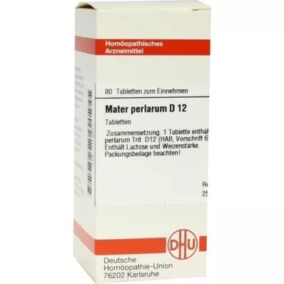 MATER PERLARUM D 12 tabletti, 80 tk