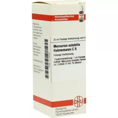 MERCURIUS SOLUBILIS Hahnemanni C 6 Lahjendus, 20 ml