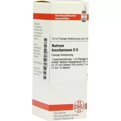 NATRIUM BICARBONICUM D 6 Lahjendus, 20 ml