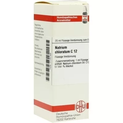 NATRIUM CHLORATUM C 12 Lahjendus, 20 ml