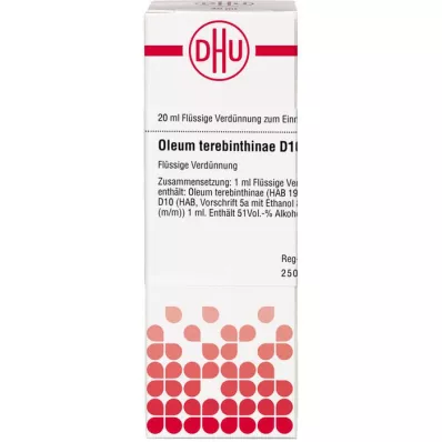 OLEUM TEREBINTHINAE D 10 Lahjendus, 20 ml