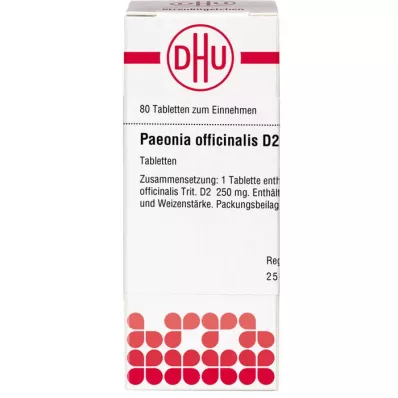 PAEONIA OFFICINALIS D 2 tabletti, 80 tk