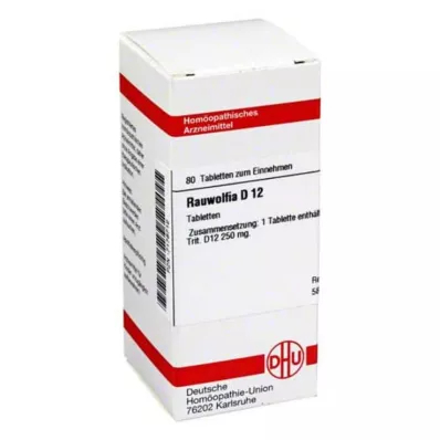 DHU Rauwolfia D 12 tabletti, 80 tk