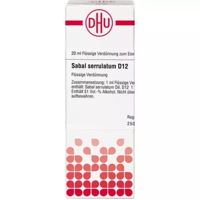 SABAL SERRULATUM D 12 Lahjendus, 20 ml