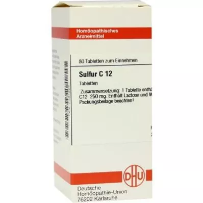 SULFUR C 12 tabletti, 80 tk