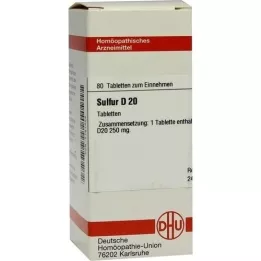 SULFUR D 20 tabletti, 80 tk