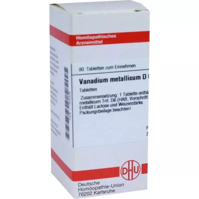 DHU Vanadium metallicum D 6 tabletid, 80 tk