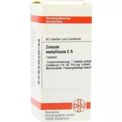 ZINCUM METALLICUM C 6 tabletti, 80 tk