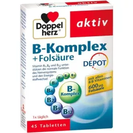 DOPPELHERZ B-kompleks + foolhappe tabletid, 45 tk