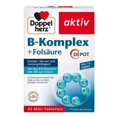 Doppelherz B kompleks + foolhappe tabletid, 45 tk