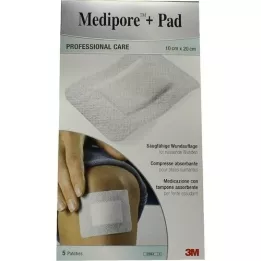 MEDIPORE+Pad 3M 10x20cm 3570NP Kips, 5 tk