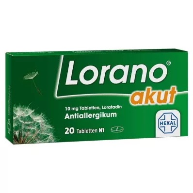 Lorano acute 10 mg tabletid, 20 tk