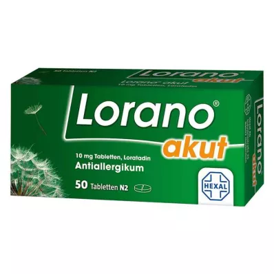 Lorano acute 10 mg tabletid, 50 tk