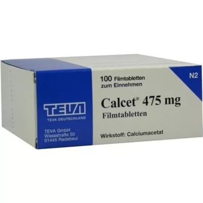 CALCET 475 mg õhukese polümeerikattega tabletid, 100 tk