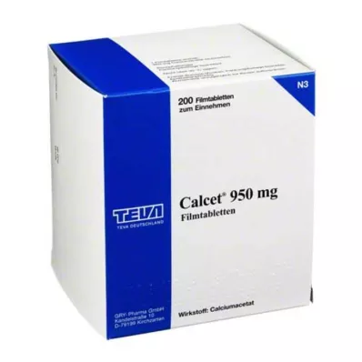 CALCET 950 mg õhukese polümeerikattega tabletid, 200 tk