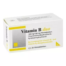 VITAMIN B DUO Õhukese polümeerikattega tabletid, 20 tk