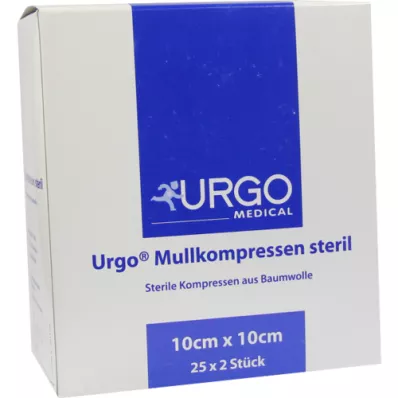 URGO MULLKOMPRESSEN 10x10 cm steriilne, 25X2 tk