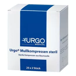 URGO MULLKOMPRESSEN 10x10 cm steriilne, 25X2 tk