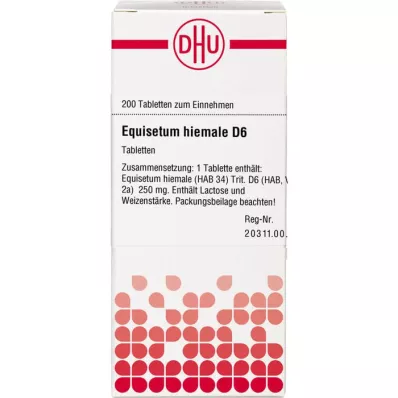 EQUISETUM HIEMALE D 6 tabletti, 200 tk
