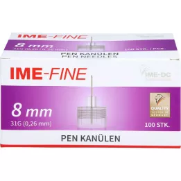 IME-peen universaalne pen-kanüül 31 G 8 mm, 100 tk