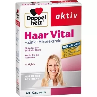 DOPPELHERZ Hair Vital+Zinc+Aju ekstrakti kapslid, 60 kapslit