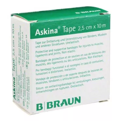 Askina Tape Krohv 10mx2,5cm valge mitteelastne, 1 tk