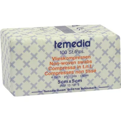 Fliisist kompressid 5x5 cm mittesteriilsed 4-kordsed, 100 tk