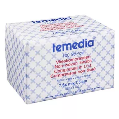Fliisist kompressid 7,5x7,5 cm mittesteriilsed 4-kordsed, 100 tk Fliisist kompressid 7,5x7,5 cm mittesteriilsed 4-kordsed, 100 tk