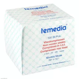 VLIESKOMPRESSEN 10x10 cm mittesteriilne 4-kordne, 100 tk