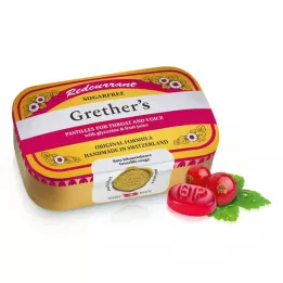 GRETHERS Punase sõstra + C-vitamiini suhkruvabad pastillid, 110 g